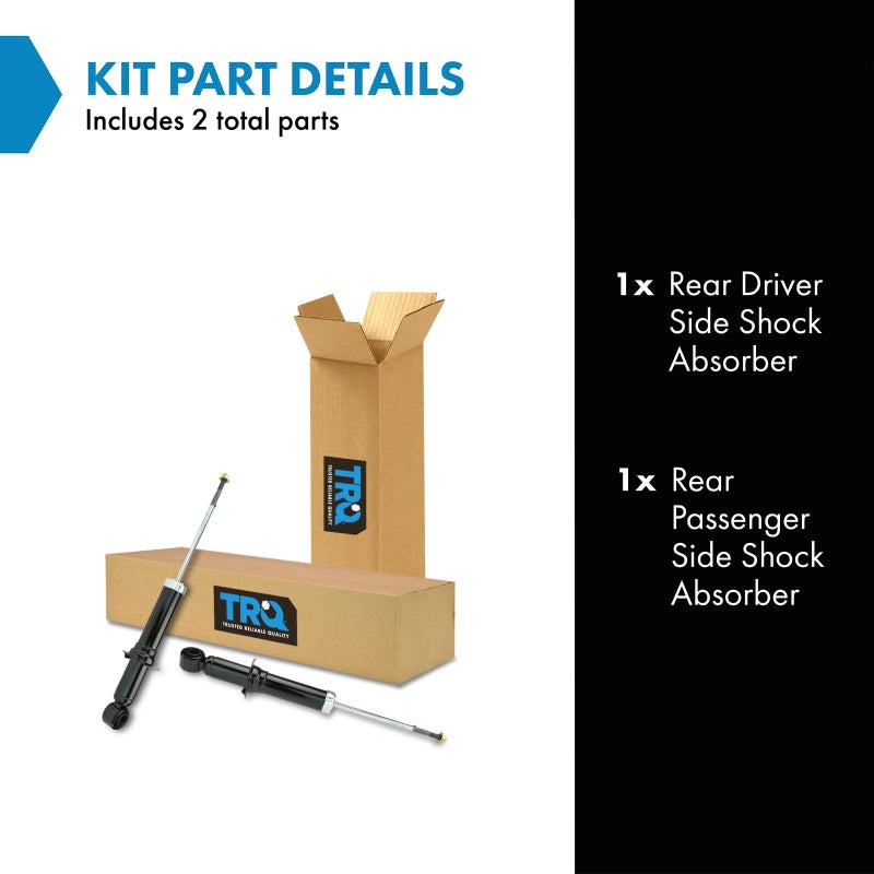 TRQ Rear Shock Absorber Set Compatible with 2003-2008 Pontiac Vibe Toyota Corolla Matrix - Image 2